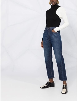 mid-rise cropped jeans