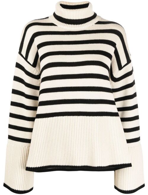 TOTEME striped roll neck jumper