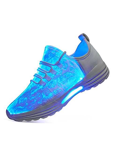 DIYJTS LED Light Up Shoes for Men Women, Light Fiber Optic LED Shoes Luminous Trainers Flashing Sneakers for Festivals, Christmas, Halloween, New Year Party