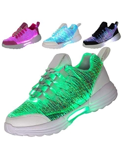 Hot Dingding Fiber Optic LED Shoes for Women Men Light Up Sneakers for Adult USB Charging Flashing Luminous Trainers Shoes