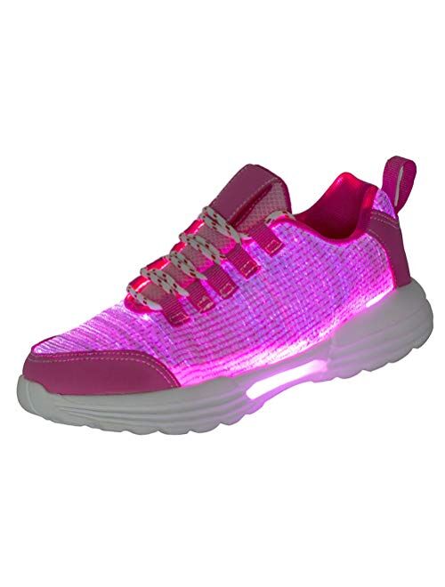 Hot Dingding Fiber Optic LED Shoes for Women Men Light Up Sneakers for Adult USB Charging Flashing Luminous Trainers Shoes