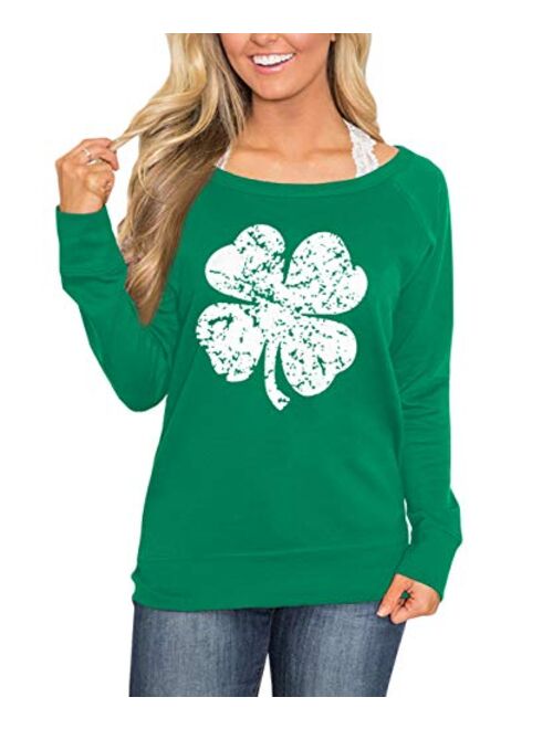 For G and PL Women's St. Patrick's Day Green Long Sleeve Sweatshirt