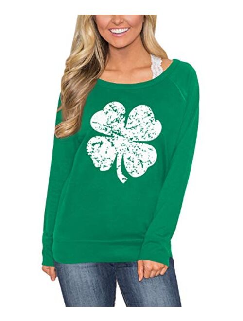 For G and PL Women's St. Patrick's Day Green Long Sleeve Sweatshirt