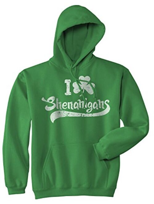 Crazy Dog T-Shirts I Clover Shenanigans Hoodie Funny Irish Clover SweatShirt Novelty Shirt