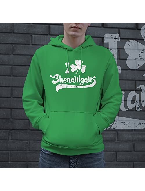 Crazy Dog T-Shirts I Clover Shenanigans Hoodie Funny Irish Clover SweatShirt Novelty Shirt