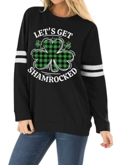 Spadehill St Patrick's Day Women Long Sleeve Green Sweatshirt