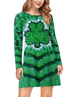 Spadehill St Patricks Day Womens Green Hat Beer Flared Dress