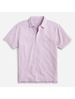 Slub jersey polo shirt in yarn-dyed stripe