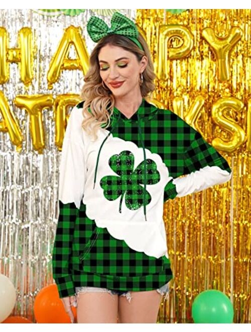 For G and PL Women's St. Patrick's Day Long Sleeve Hoodie with Pocket