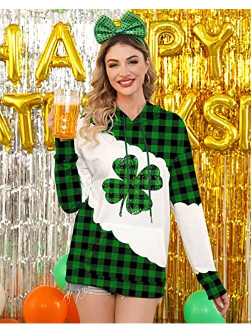 For G and PL Women's St. Patrick's Day Long Sleeve Hoodie with Pocket