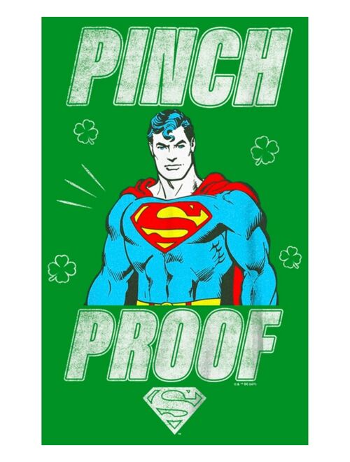 DC COMICS Boy's Superman St. Patrick's Day Pinch Proof Man of Steel Child T-Shirt