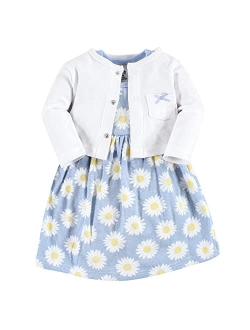 Baby Girls' Cotton Dress and Cardigan Set