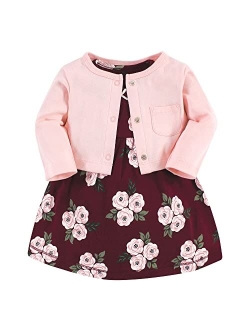 Baby Girls' Cotton Dress and Cardigan Set