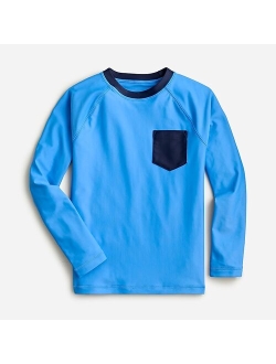 Boys' colorblock rash guard with UPF 50