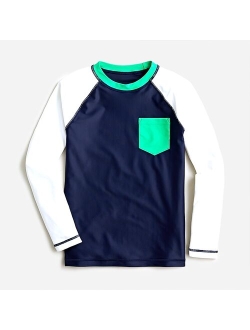 Boys' colorblock rash guard with UPF 50