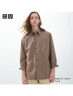 U Oversized Checked Long-Sleeve Shirt