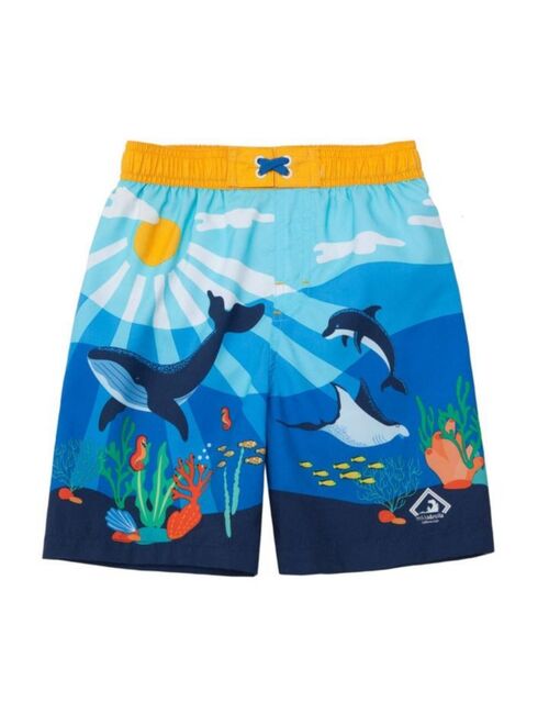 Rokka&Rolla Toddler Boys' Swim Trunks with Mesh Liner UPF 50+