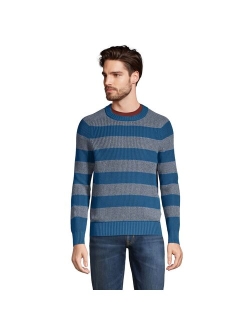 lands end Men's Lands' End Cotton Drifter Shaker Sweater