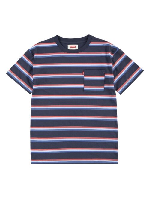 Levi's Big Boys Relaxed Fit Striped Pocket T-shirt