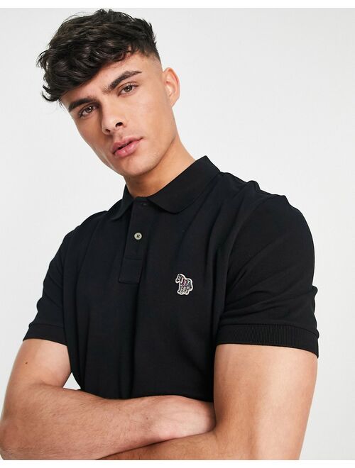 PS Paul Smith zebra logo polo in black