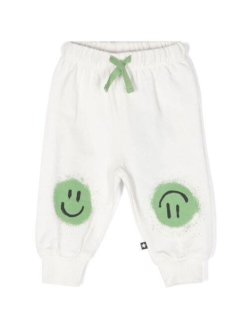 Molo smiley-print cotton sweatpants