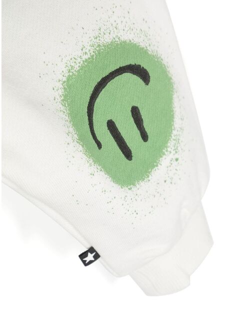 Molo smiley-print cotton sweatpants