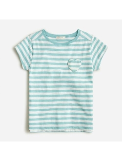 Kids' heart-pocket T-shirt in stripe