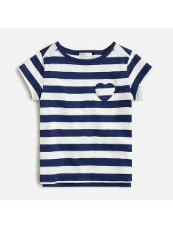 Kids' heart-pocket T-shirt in stripe