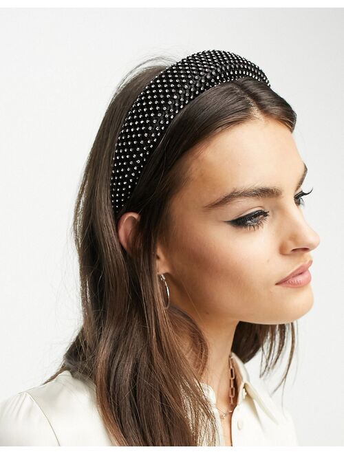 & Other Stories embellished chunky headband in black