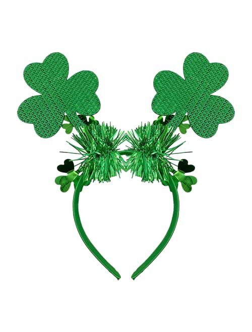 Needzo St. Patrick's Day Sequin Headband, Green Hair Accessory for Holidays and Themed Parties, One Size Fits Most