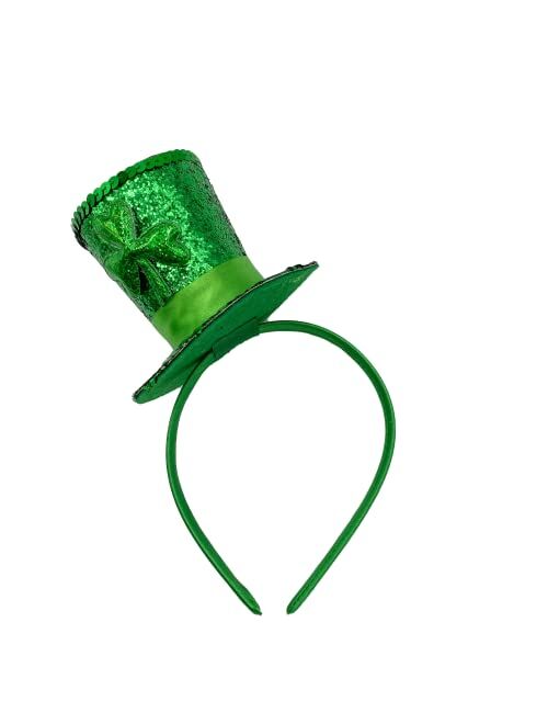 Needzo St. Patrick's Day Sequin Headband, Green Hair Accessory for Holidays and Themed Parties, One Size Fits Most