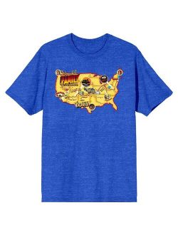 Licensed Character Men's Griswold Family Vacation United States Map Tee