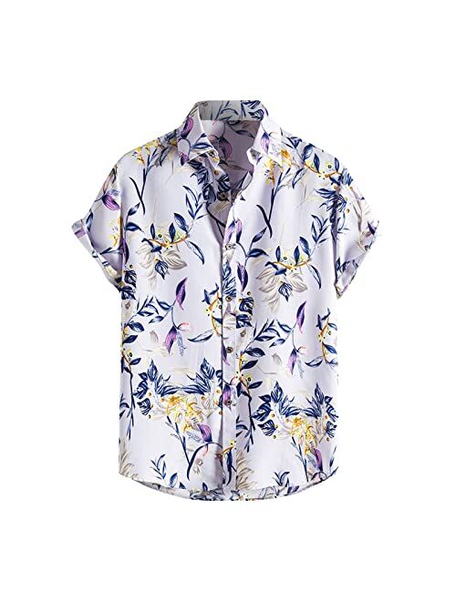 Citizen Saxigol Hawaiian Shirts for Men Short Sleeve Button Down T-Shirts Tropical Beach Shirts Funny Graphic Hawaiin Summer Tops Tee