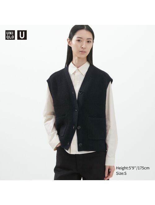 Uniqlo U V-Neck Sleeveless Cardigan