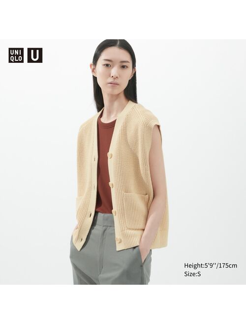 Uniqlo U V-Neck Sleeveless Cardigan