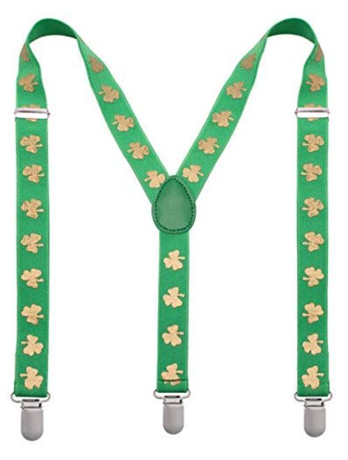 Man Of Men St Patricks Day Accessories Suspenders - Mens Suspenders with Clips - Many Colors to Choose From