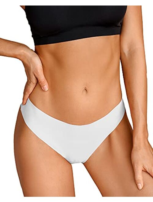 DEANGELMON Seamless Thongs for Women No Show Thong Underwear Women Comfortable Multiple Pack