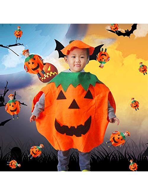 QBSM Halloween Pumpkin Costume Suit Party Clothing Clothes for Baby Toddler Child Kids Adults