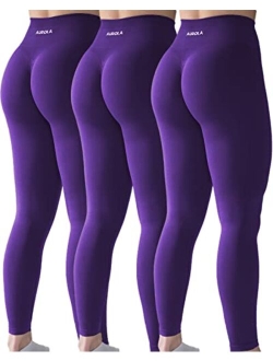 AUROLA Workout Leggings for Women Seamless Scrunch Tights Tummy Control Gym Fitness Girl Sport Active Yoga Pants