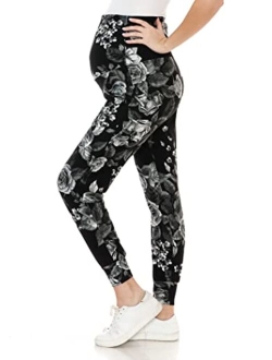 Maternity Pants for Women Over The Belly Pregnancy Joggers Casual Lounge Pants