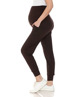 Maternity Pants for Women Over The Belly Pregnancy Joggers Casual Lounge Pants