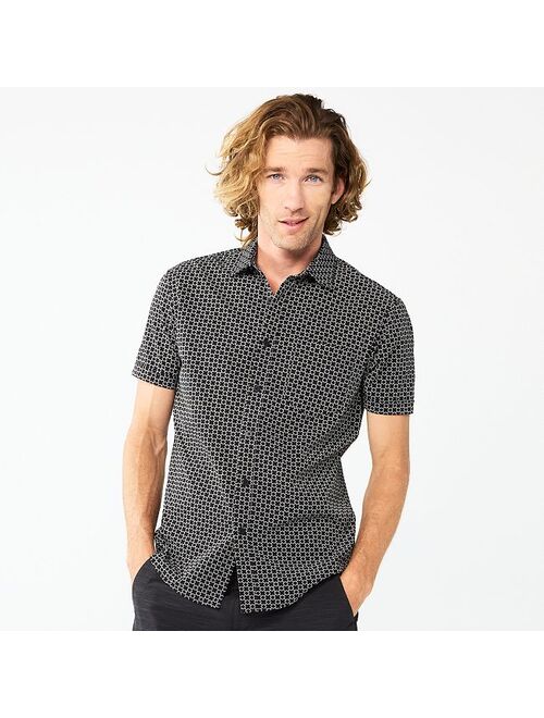 Men's Apt. 9 Athleisure Tech Button Front Shirt