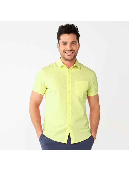 Men's Apt. 9 Athleisure Tech Button Front Shirt