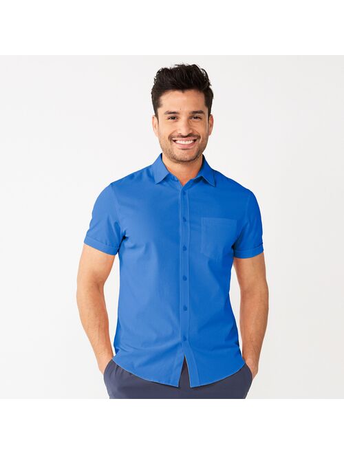 Men's Apt. 9 Athleisure Tech Button Front Shirt