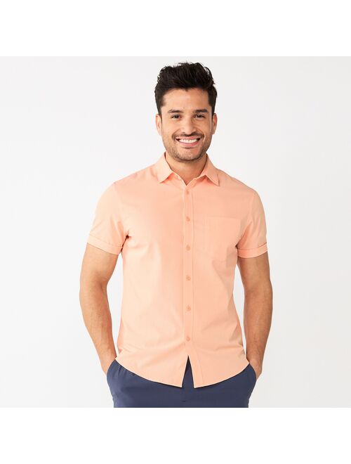 Men's Apt. 9 Athleisure Tech Button Front Shirt