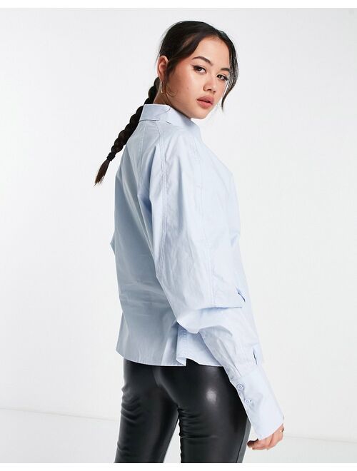 Urban Revivo collar shirt in blue