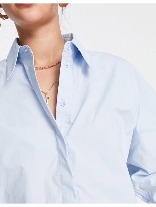 Urban Revivo collar shirt in blue