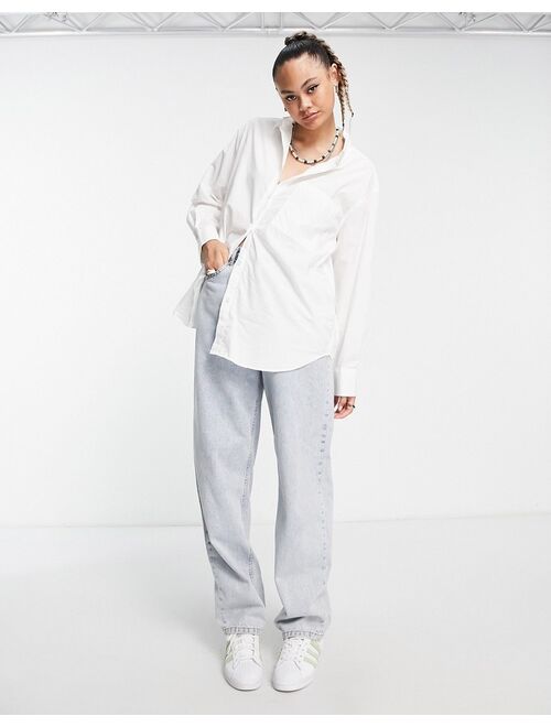 Weekday Perfect poplin shirt in white