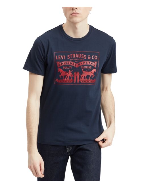 LEVI'S Men's 2-Horse Graphic Regular Fit Crewneck T-shirt