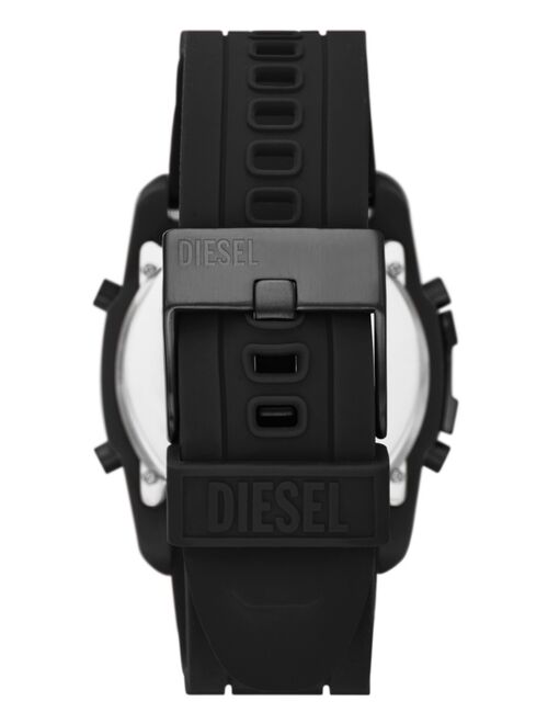 DIESEL Men's Master Chief Digital Black Silicone Strap Watch 44mm